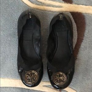 Tory Burch | Black Patent Leather Flats